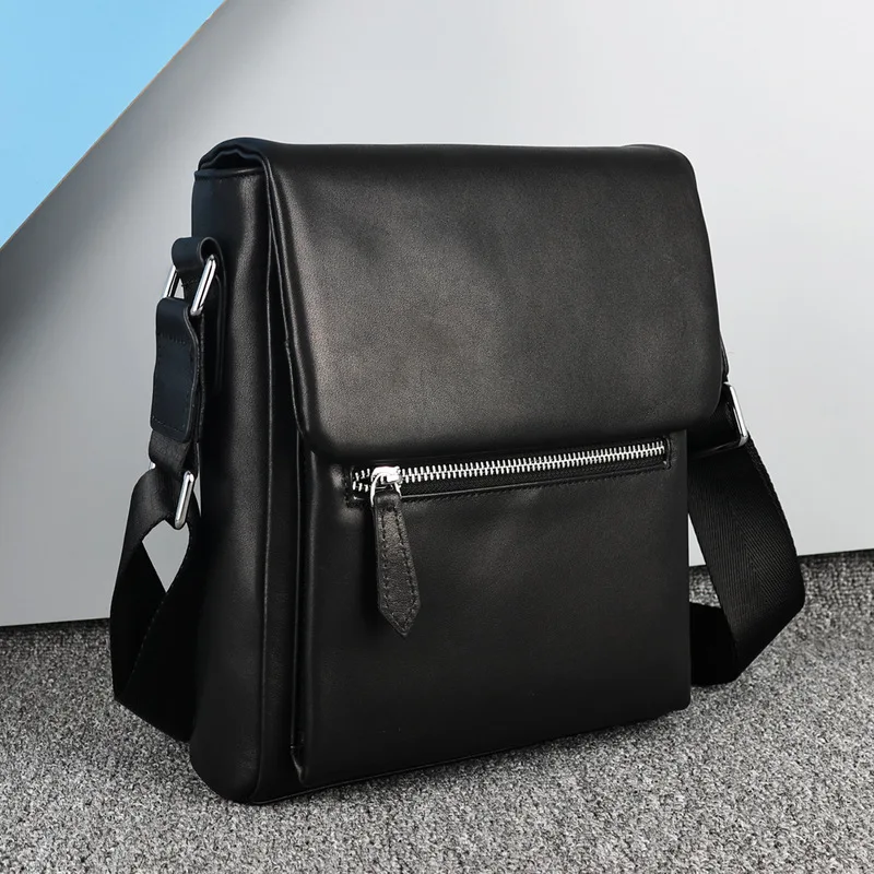 Genuine leather shoulder bag, top layer cowhide diagonal cross bag