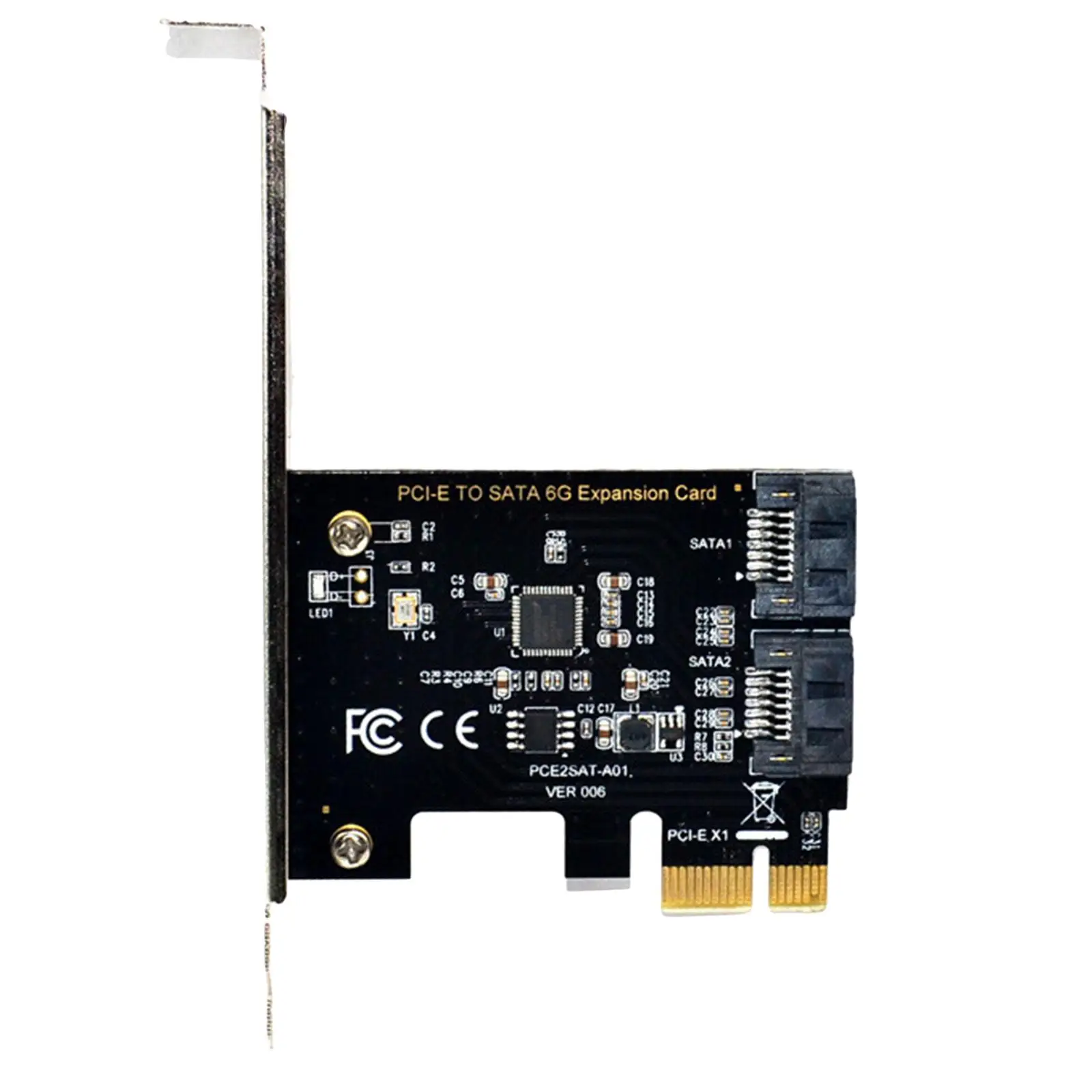 PCI-E X16 SATA 3.0 7Pin 2-poorts 6G uitbreidingsadapterkaartkaarten