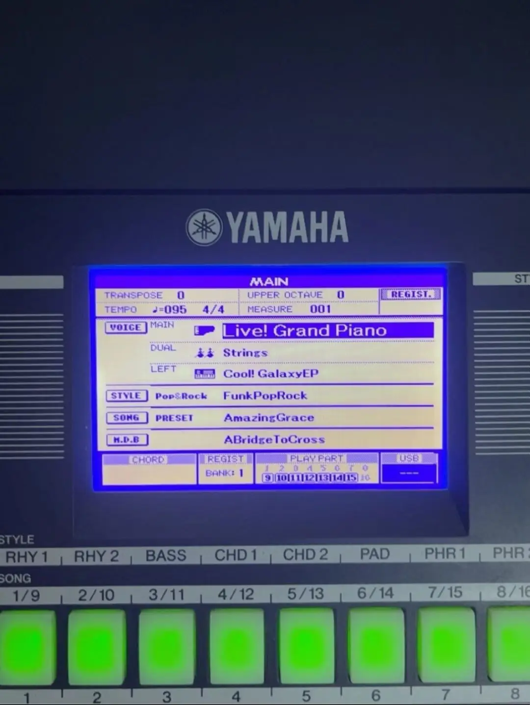 Schermo LCD per YAMAHA PSR-S550 PSR-S500 PSR-S650 PSR-S670 MM6 MM8 YD sostituzione