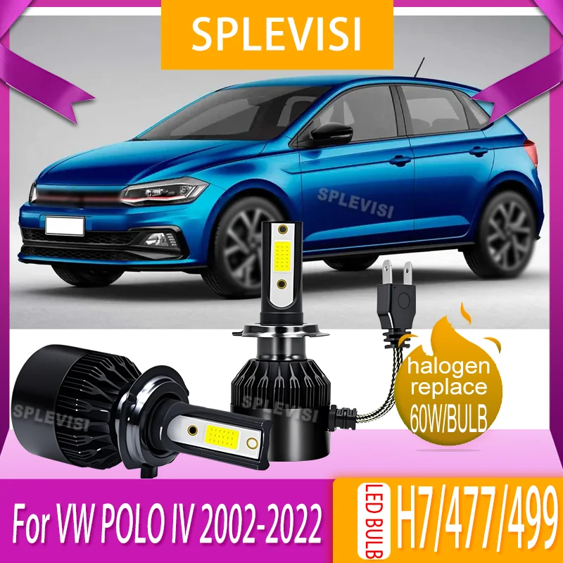 

Car Light Conversion Kit LED Headlamp Low Dipped Beam Bulbs For VW POLO IV 2002 2003 2004 2005 2006 2007 2008 2009 2010 -2022