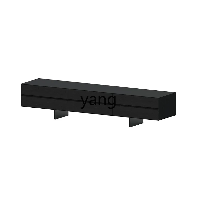 

ZJJ floor TV cabinet storage storage integrated household black light luxury ash solid wood cabinet