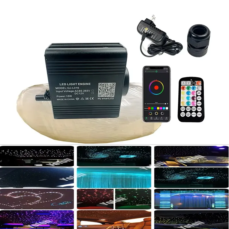 

Optical fiber lamp Twinkle Star kit Bluetooth APP Smart Control Starry Car LED Kid Room Ceiling Sky Lighting Line Length 4m new