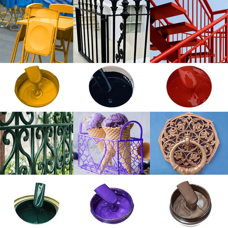 طلاء معدني قائم على المياه 22 لون 350g حديدي الأبواب والنوافذ مكافحة التآكل تجديد مانع االصدأ التجفيف السريع الطلاء