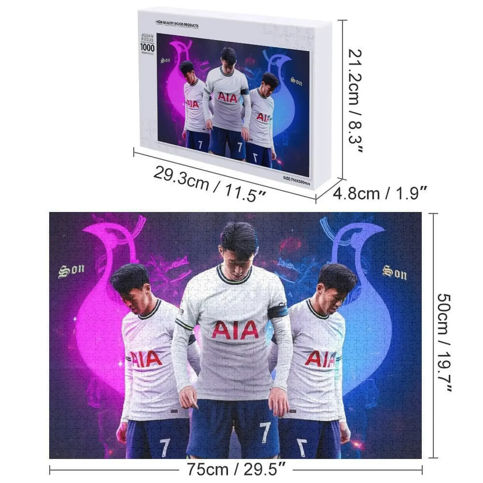 SON HEUNG MIN GOAL CELEBRATION Quebra-cabeça Foto Brinquedos de Natal Personalizado Foto Presente Quebra-cabeça