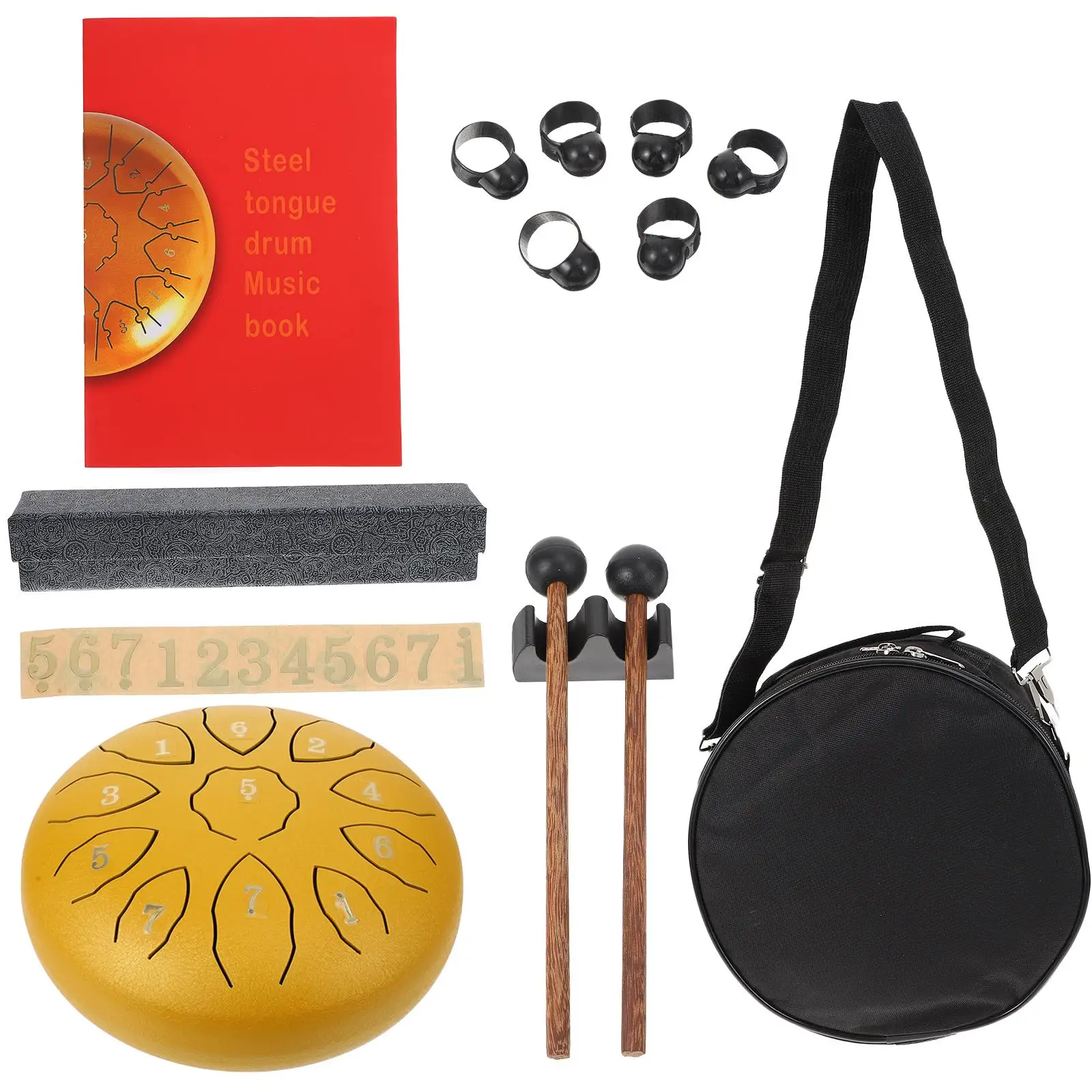

Steel Tongue Drum Ethereal Professional Convenient Stylish Percussion Carbon Smooth Sound Quality Healing Yoga Accessories