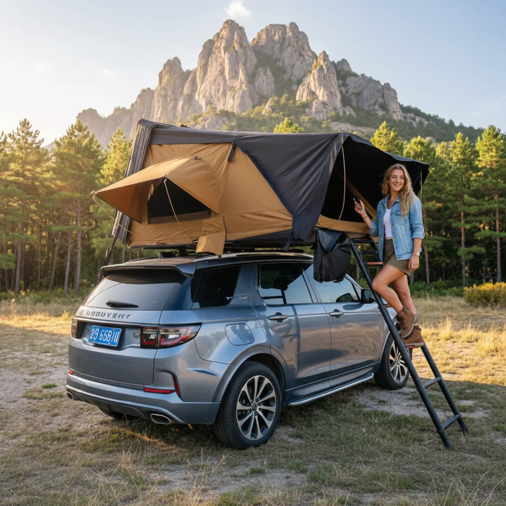 Aluminum Alloy Roof Tent, Foldable, Outdoor Vehicle-mounted Camping
