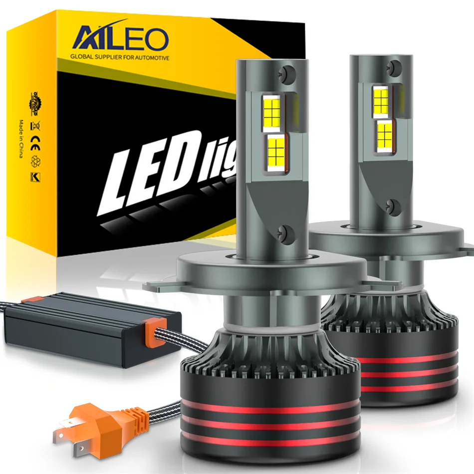 

AILEO 2PC 260W 120000Lm H4 Led Lights High Power Super Bright For Car Headlight High Low Beam Automotivo Canbus Lamp 6500K Bulbs
