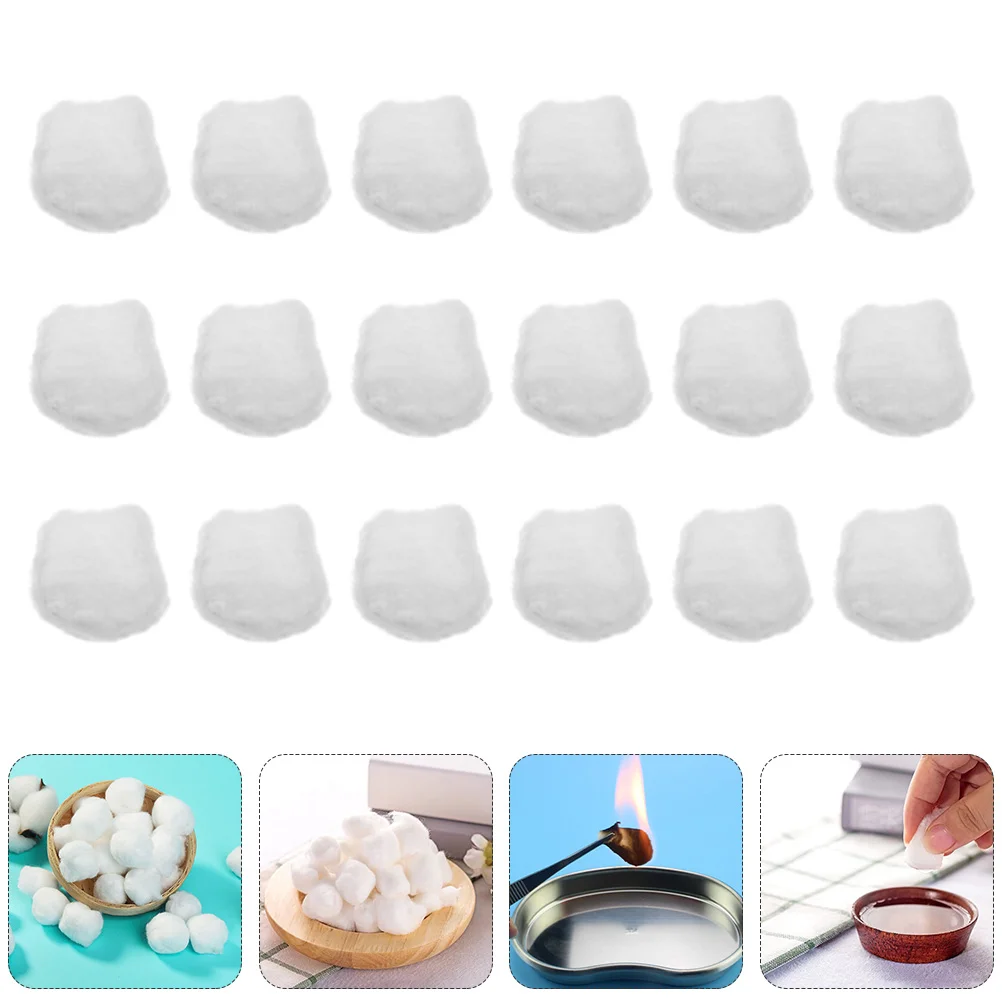 1000 Pcs Absorbent Cotton Balls Medical Pure Laboratory Supplies Sterilized Alcohol Disposable for Cleaning