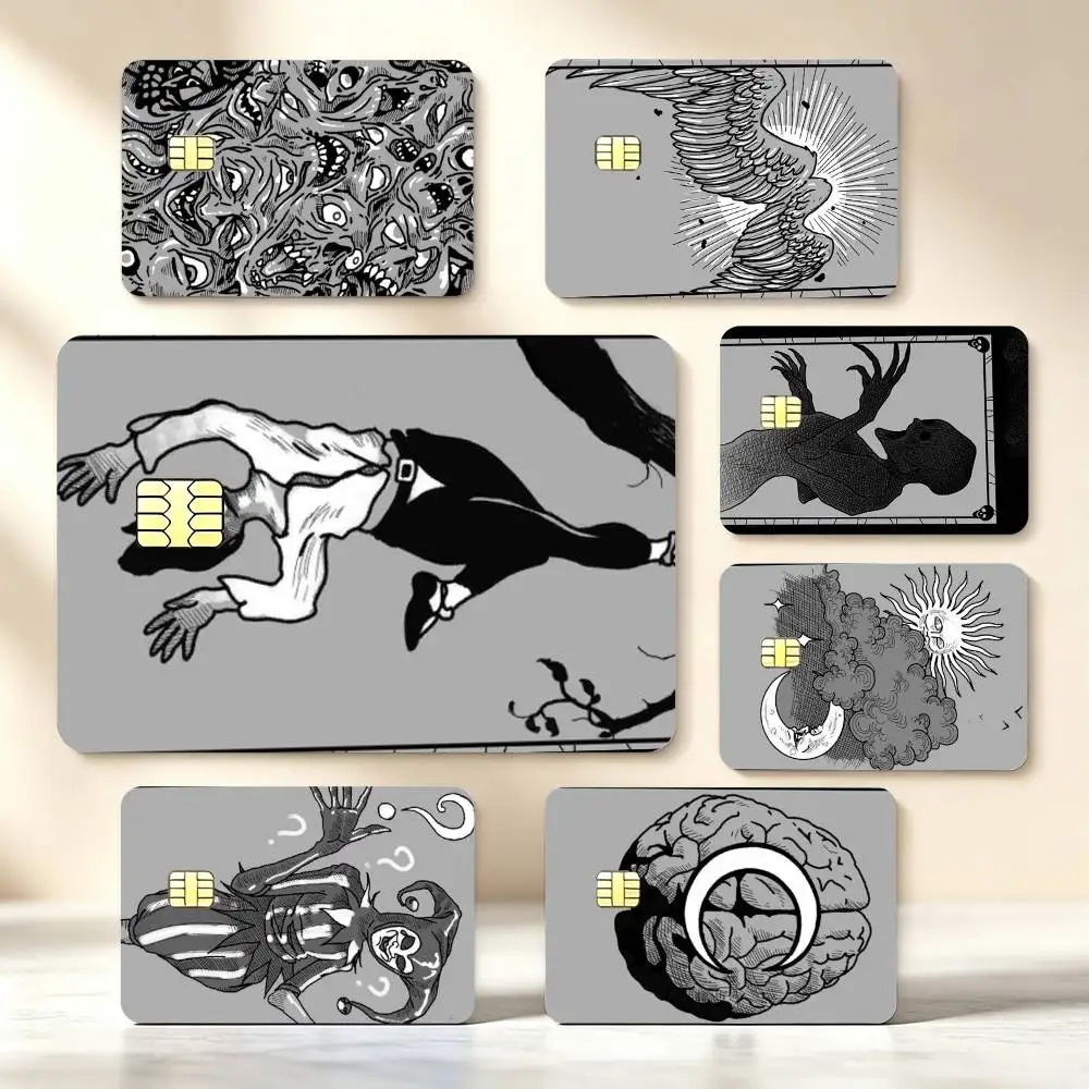Phasmophobia T-Tarot C-Card High‑Def Game Chip Decals Credit Card Tiny Waterproof Vinyl Decor Practical Present