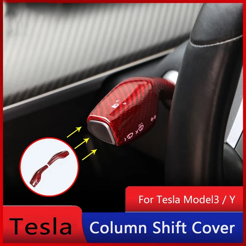 

Column Shift Cover Steering Wheel Wiper Lever Trim For Tesla Model-3/Y Accessories