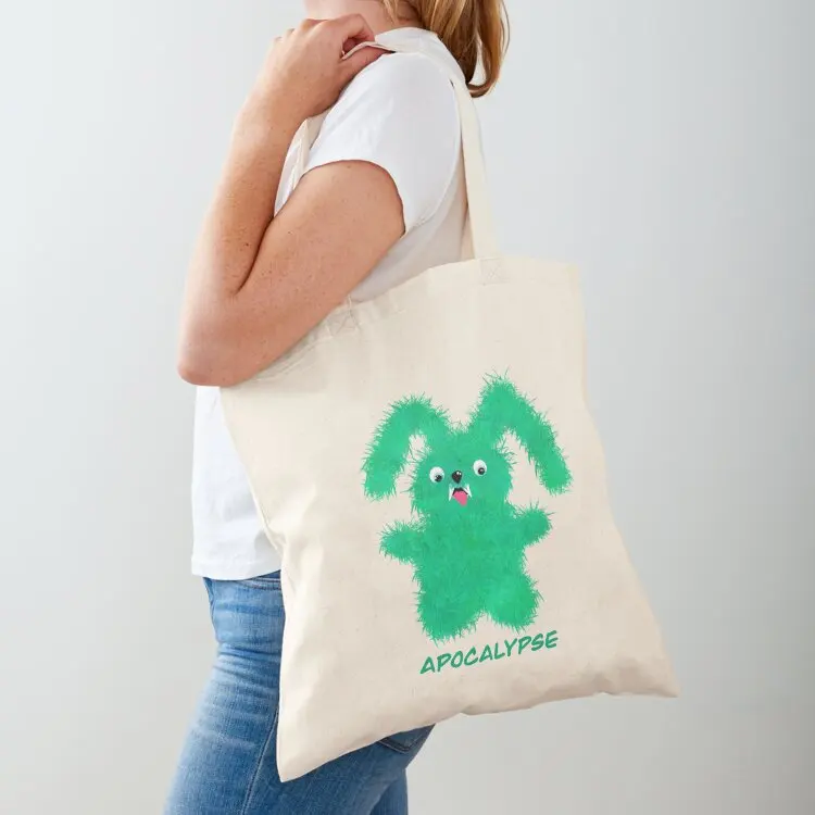 

Apocalypse Green Cute Bunny, Fangs, Tongue Out Tote Bag Women's bag ecological bags shopper bags Customizable tote bag