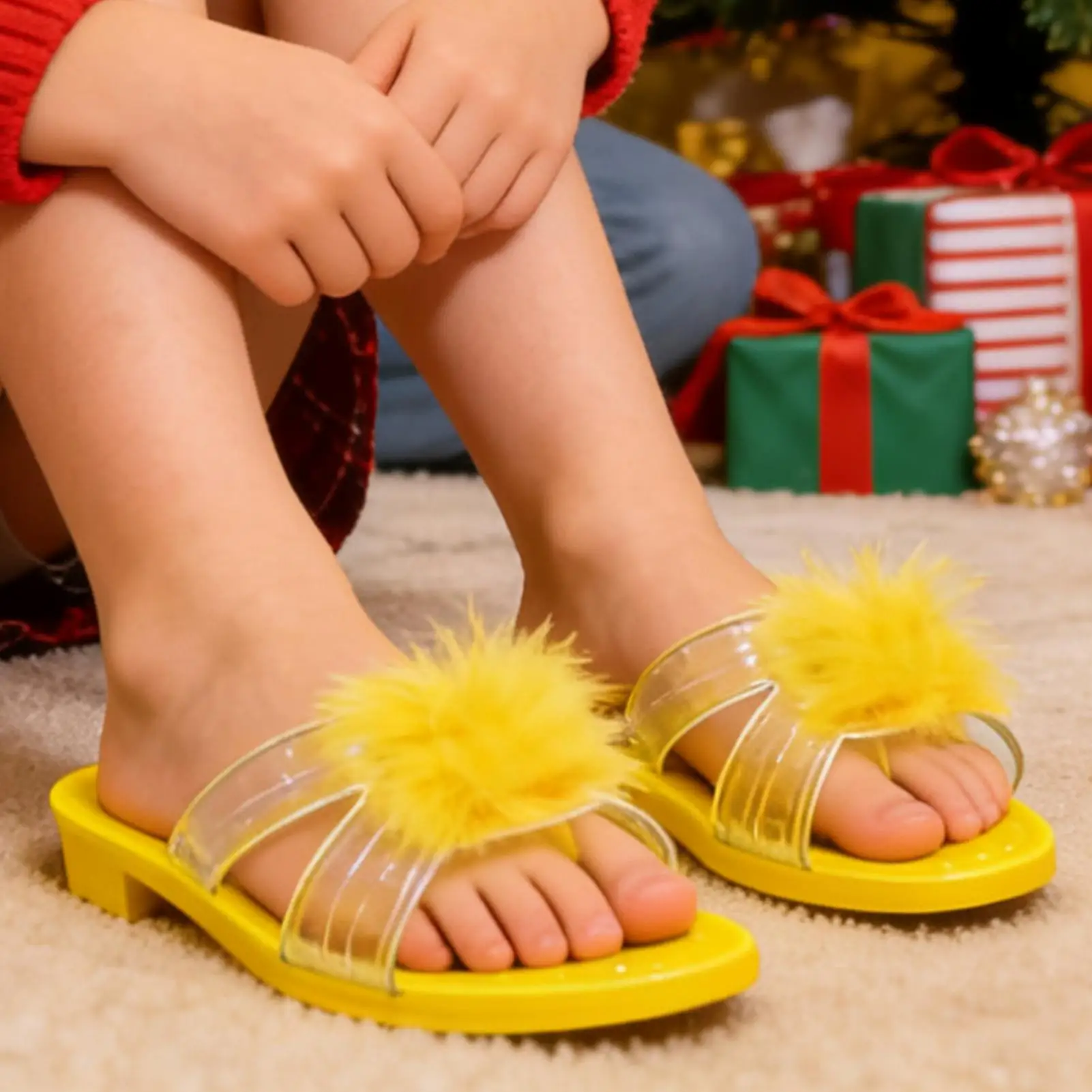 Princess Dress Up Shoes Cosplay Crystal Shoes Cosplay High Heels Prop For Stage Performance School Plays Themed Events Costume