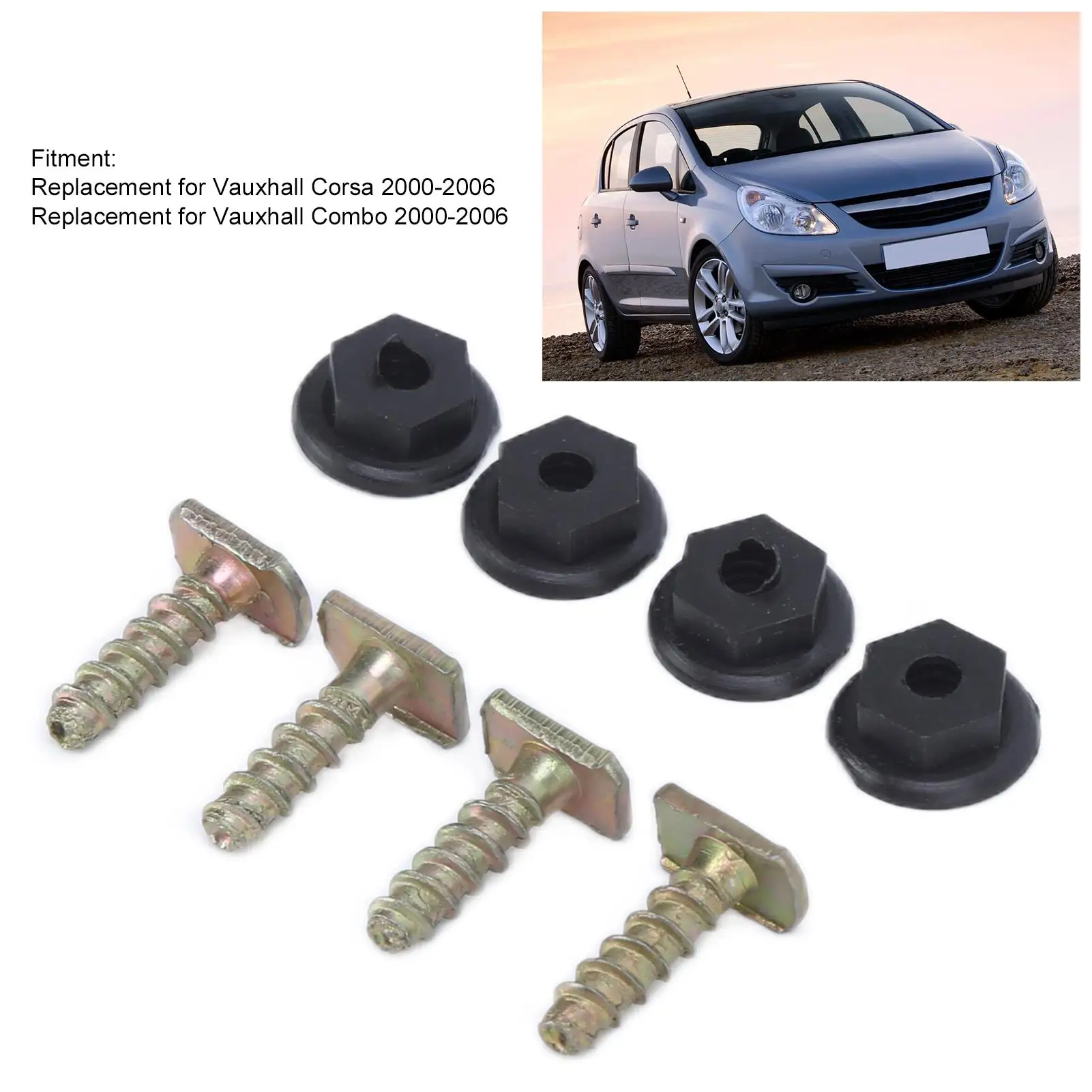 Car Wheel Arch Clip Replacement for Vauxhall Corsa 2000-2006 - Perfect Fit Front Trim Clips