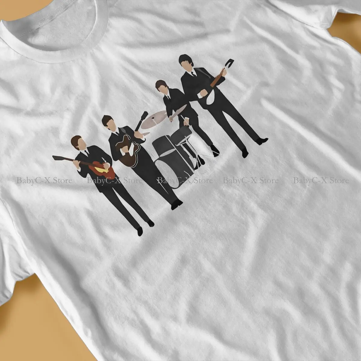 Vintage Retro Line Up Unique TShirt The Beatle Band Top Quality New Design Graphic  T Shirt Short Sleeve