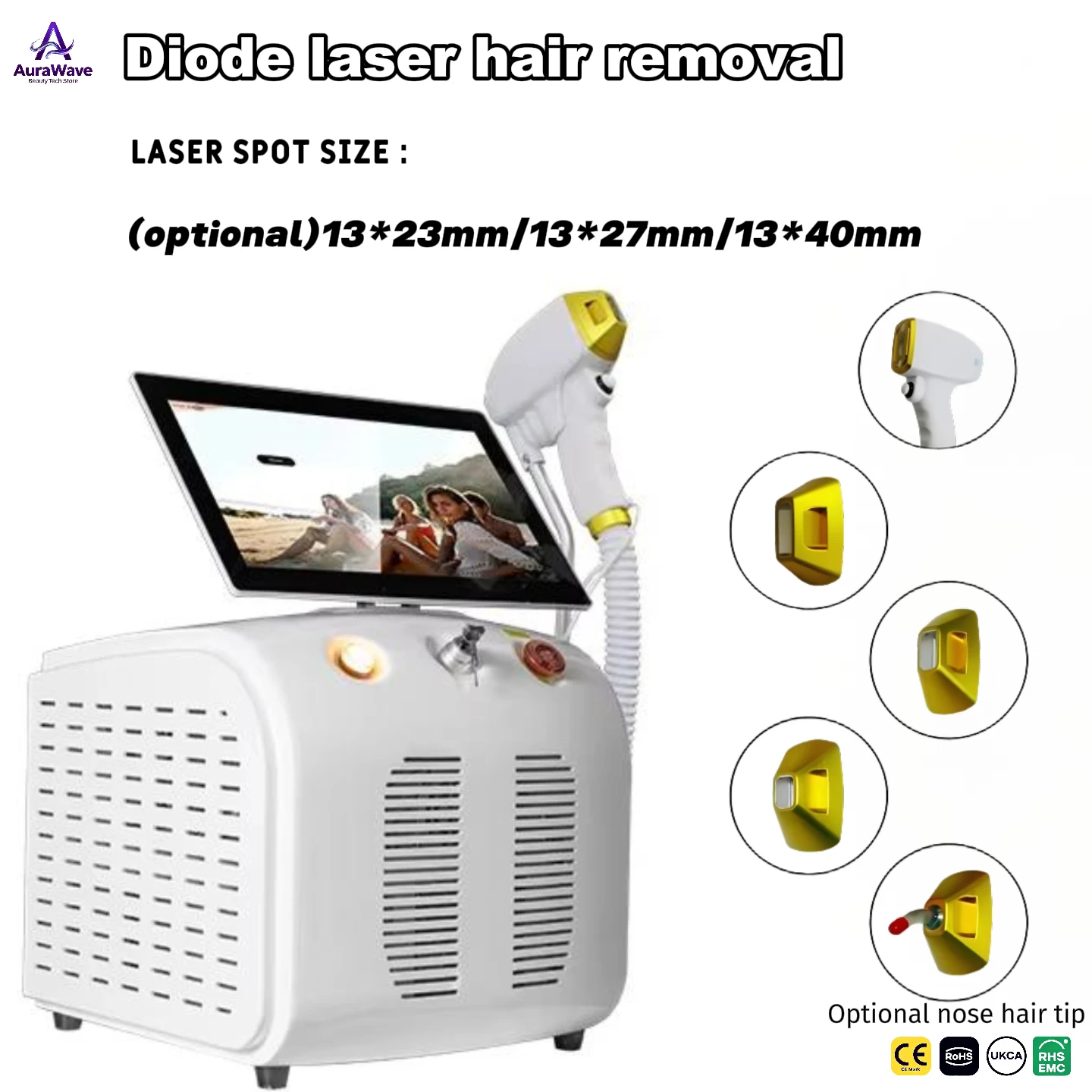 

Diode laser hair removal Cryo-Cooled Permanent Hair Reduction - GentleMax™ Tech for Pain-Free Results Home Appliance Upgrad