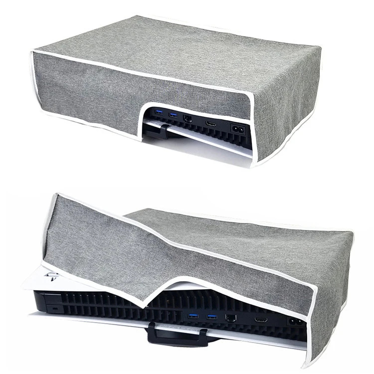 Cubierta Horizontal de estilo Simple para consola de juegos PS5, Protector a prueba de polvo para juegos de PS5, accesorios de juego, gris