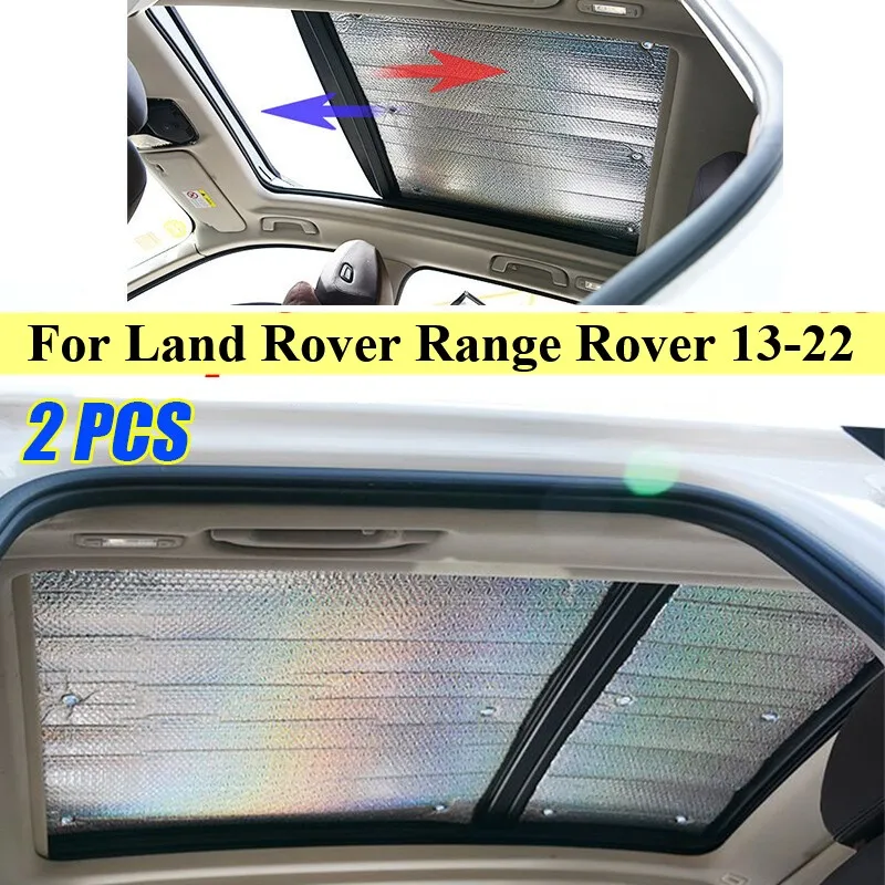 

2X Silver Glass Roof Sunroof Sun Shade Window Cover For Land Rover Range Rover
