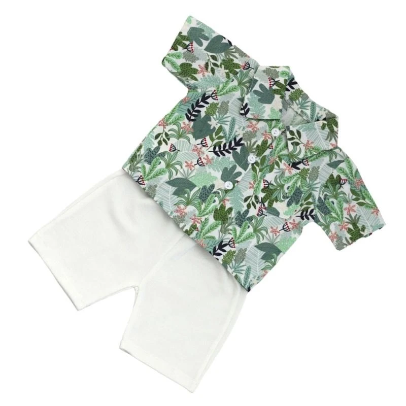 

J15U Toddlers Photoshoot Clothes Shirt Shorts Sunglasses for Baby Boy Birthday Photo Costume Newborns Photography Props