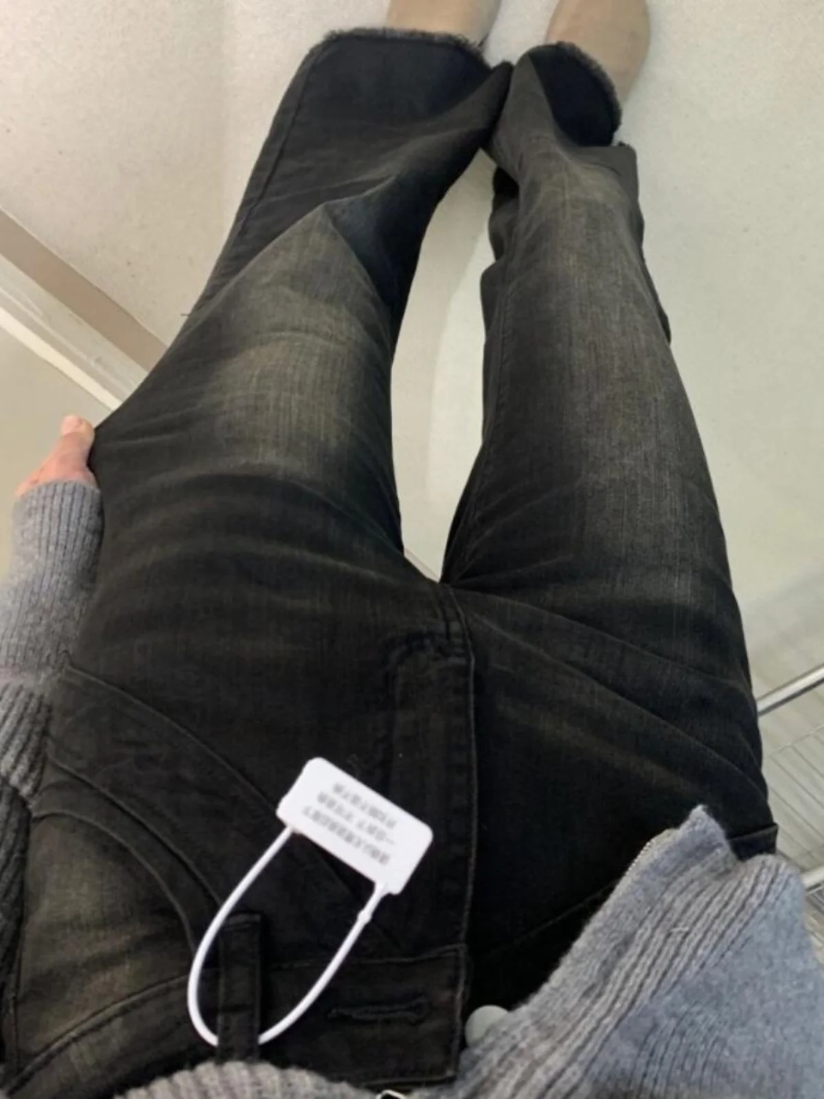 High Waist Bell Bot Jeans Women's Design Sensation Slimming Straight Leg Wide Leg Pants Cotton Stretch Denim Jeans