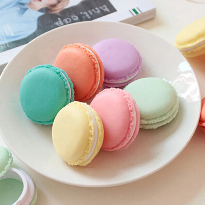 

Portable Circle Cute Fashion Mini Macaroon Cookie Design Candy Color Storage Box Jewelry Box Mini Chocolate Snacks Box