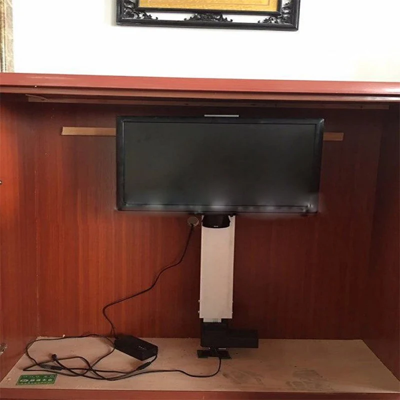 Imagem -05 - Polegadas tv Suporte de Elevação 16 mm s 500 700 800 mm Curso com Controle Remoto Projetor Suporte Rolamento 1000n ac 110v 220v 4060