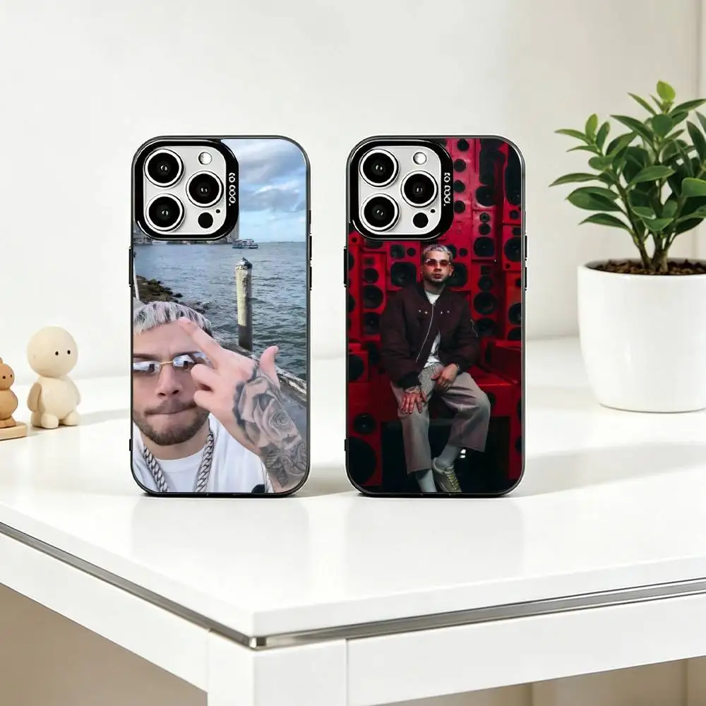 Funda para Teléfono R-Rapper D-David Gerardo Rivera para iPhone 17, 16, 15, 14, 13, 12, 11 Plus, Pro Max, XS, Cubierta Interior Plateada de Color