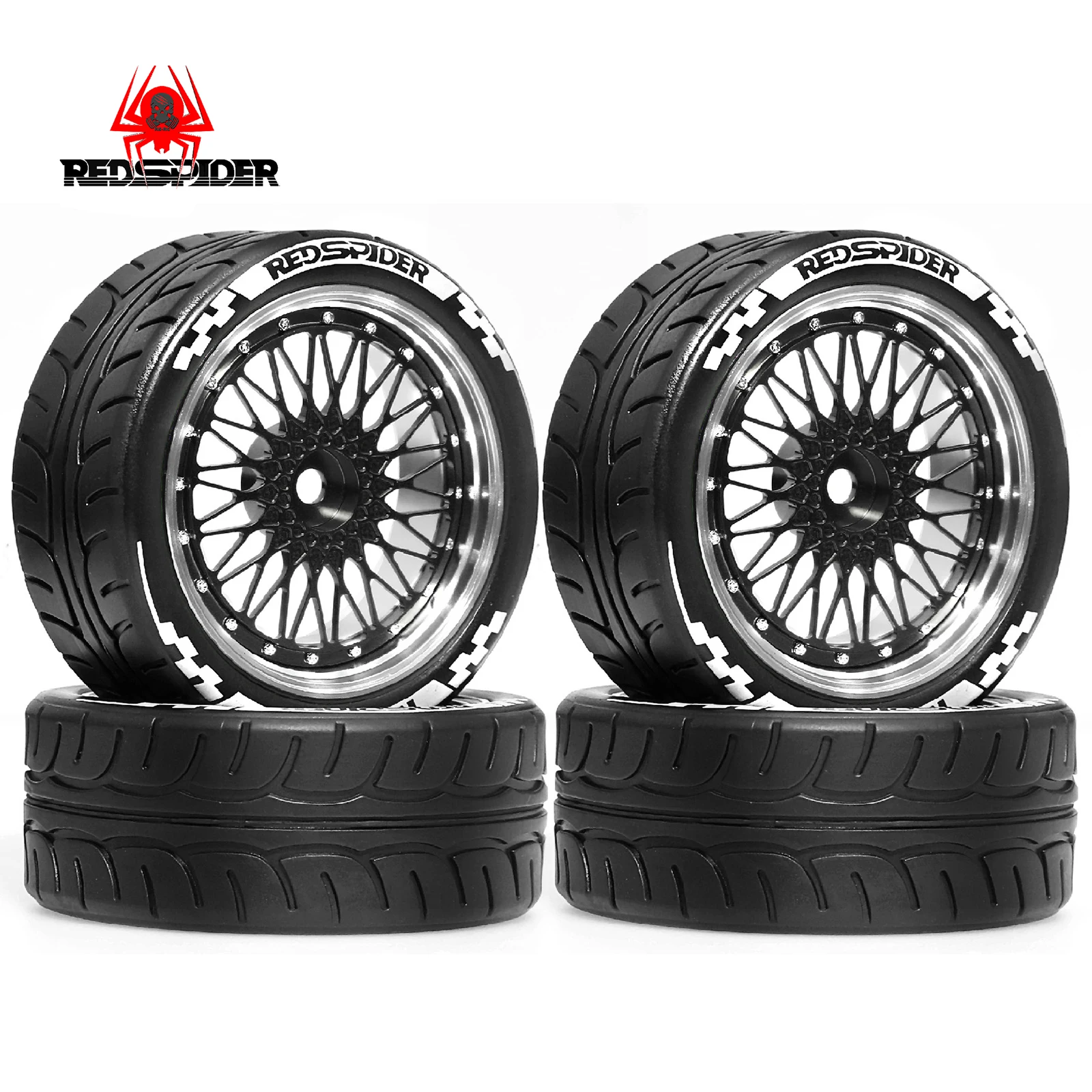 

1/10 RC Гоночные колеса Шины Металлические колесные диски Hub12mm Hex для 1:10 RC On Road Car Tamiya Kyosho TT01 TT02 XV01 XV02 PTG-2 HSP HPI