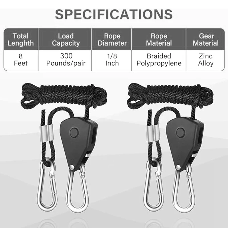 Cliquet de ULréglable RapDuty, cintre de ULà cliquet léger pour plantes, engrenage interne en métal renforcé, 1/8 po