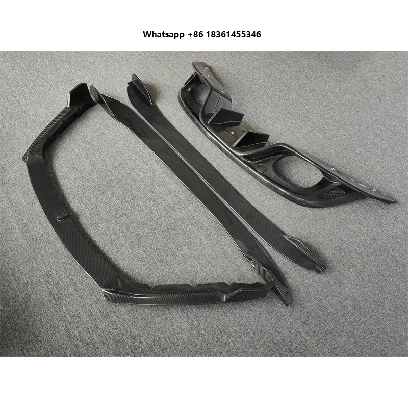 

For 2013-2019 F-type Exterior Trim Accessories Genuine Carbon Fiber Front Lip Side Skirt Rear Diffuser Body Kit Fit