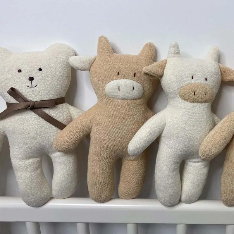 26cm INS Cartoon niedźwiedź jeleń mysz komfort dziecko pluszowe zabawki bawełniana wypchana lalka dzieci rekwizyty fotograficzne dla dzieci prezent urodzinowy