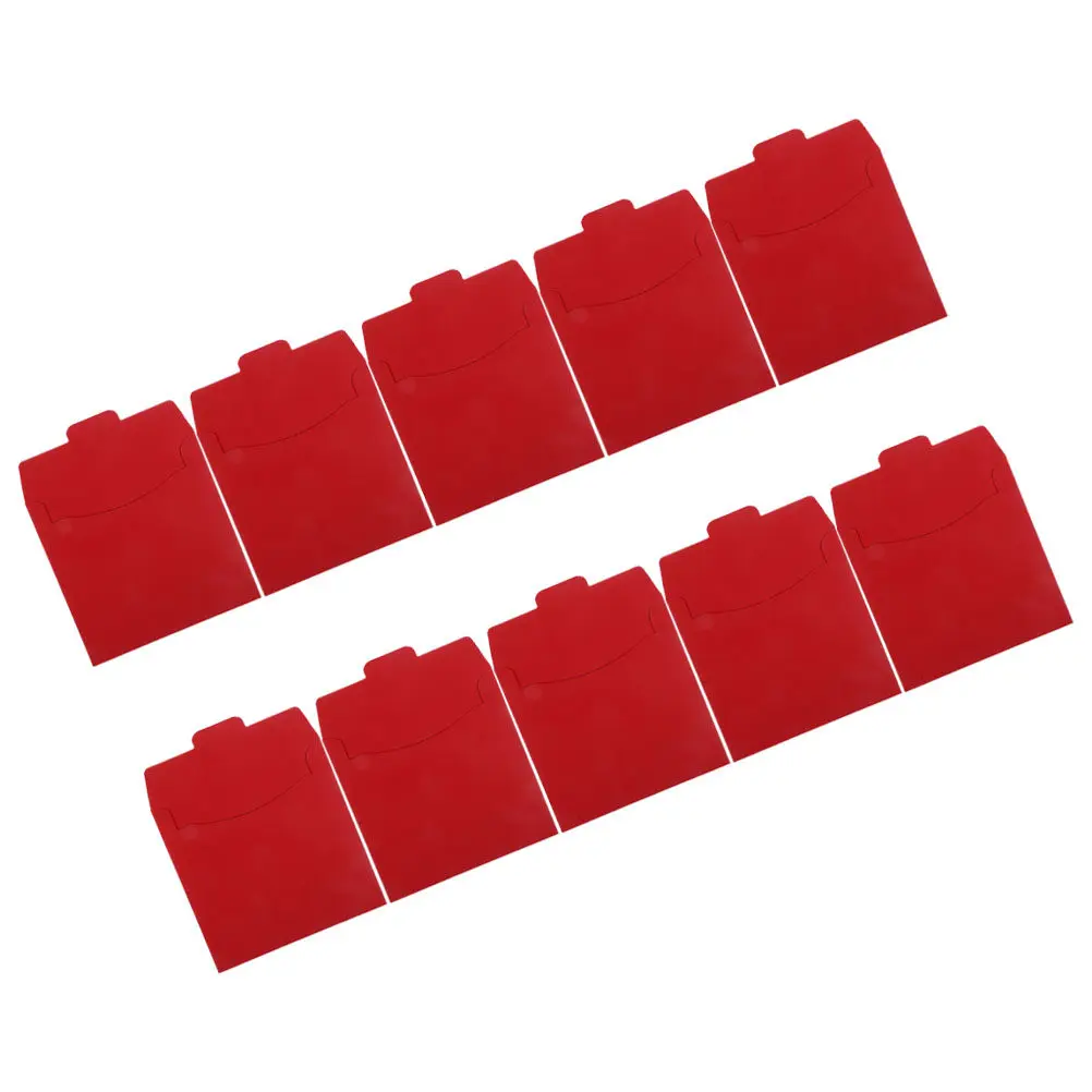 10Pcs Paper Cd Dvd Sleeves Portable Disc Case Envelope Refill Red Storage Organizer Scratch Protection Blank Dvd Cases