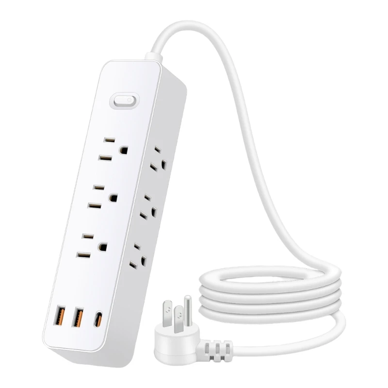 Low 3 Side Power Strips 9 Outlets USB/USB C Port Wall Mountable L41E