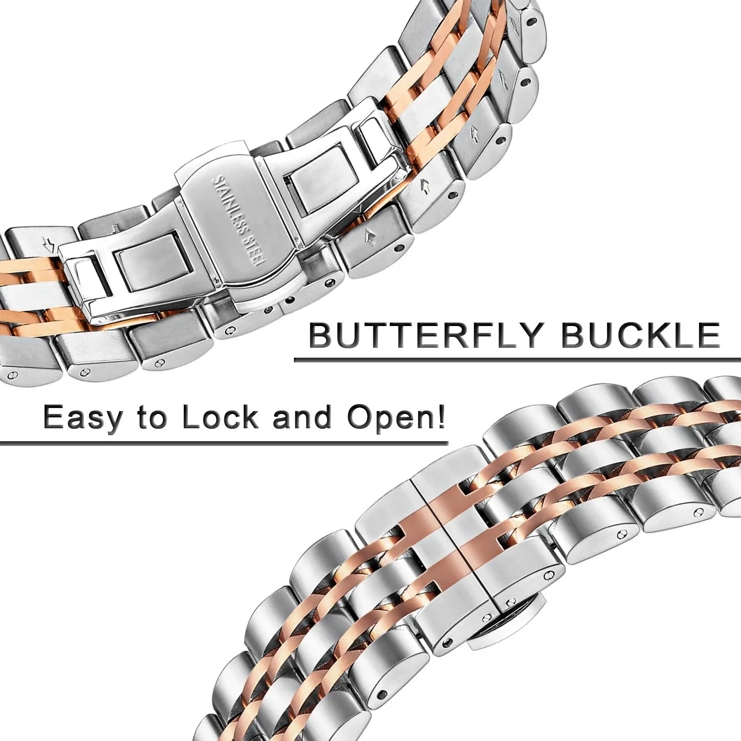 Luxury Metal Strap For Honor Watch GS Pro Band Butterfly Buckle Bracelet For Huawei Honor GS Pro Stainless Steel Watchband Belt