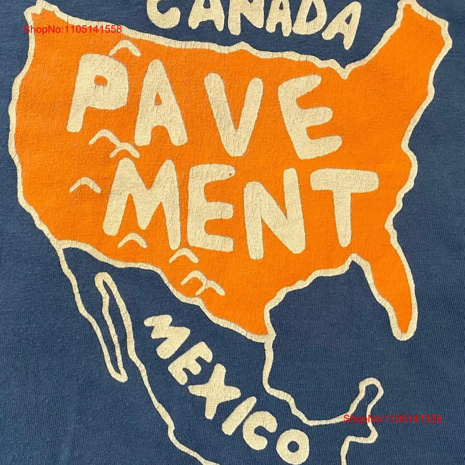 Pavement North America Tour Band T Shirt Blue Men s Med Stephen Malkmus vintage Washed Comfortable Top For Everyday Wear homme