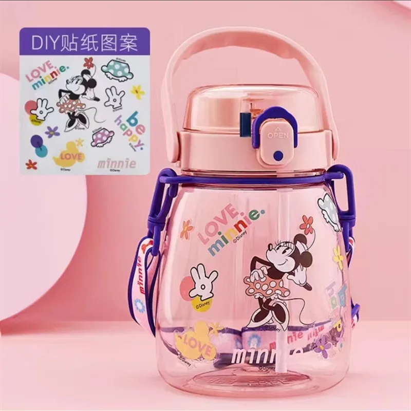 Disney Summer Water Cup For Boys Girls Mickey Minnie Children's Water Bottle Direct Cup Tritan Portable Plastic Drink Bottles