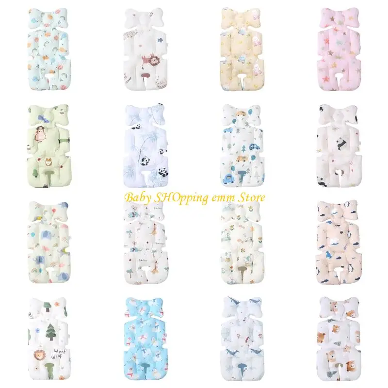 

23GD Cartoon Baby Strollers Pad Carseat Cushion Breathable Infant Pram Cart Pad