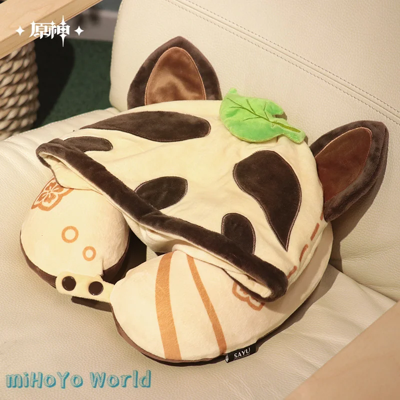 

MiHoYo Genshin Impact Sayu Official Original Sleep Mask Plush Hooded U-Shaped Pillow Soft Toy Cushion Cosplay Birthday Xmas Gift