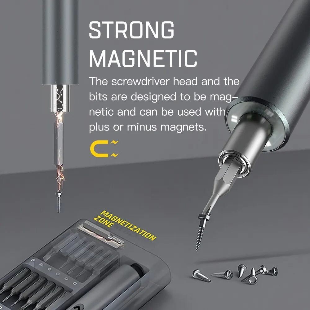 

51 in 1 Precision Electric Screwdriver Set Rechargeable Cordless Magnetic Bits Home Repair Tool Kit