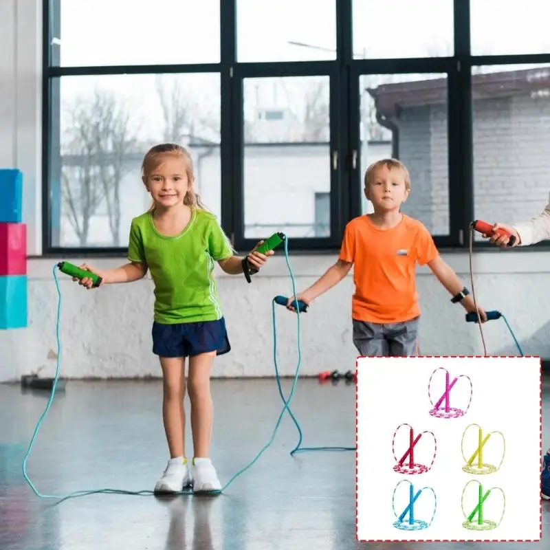 Skipping Rope Tangles Frees Fitness Jump Rope Soft Beaded Skipping Rope Ergonomic Handle Length Adjustable Jumping Rope 69HD