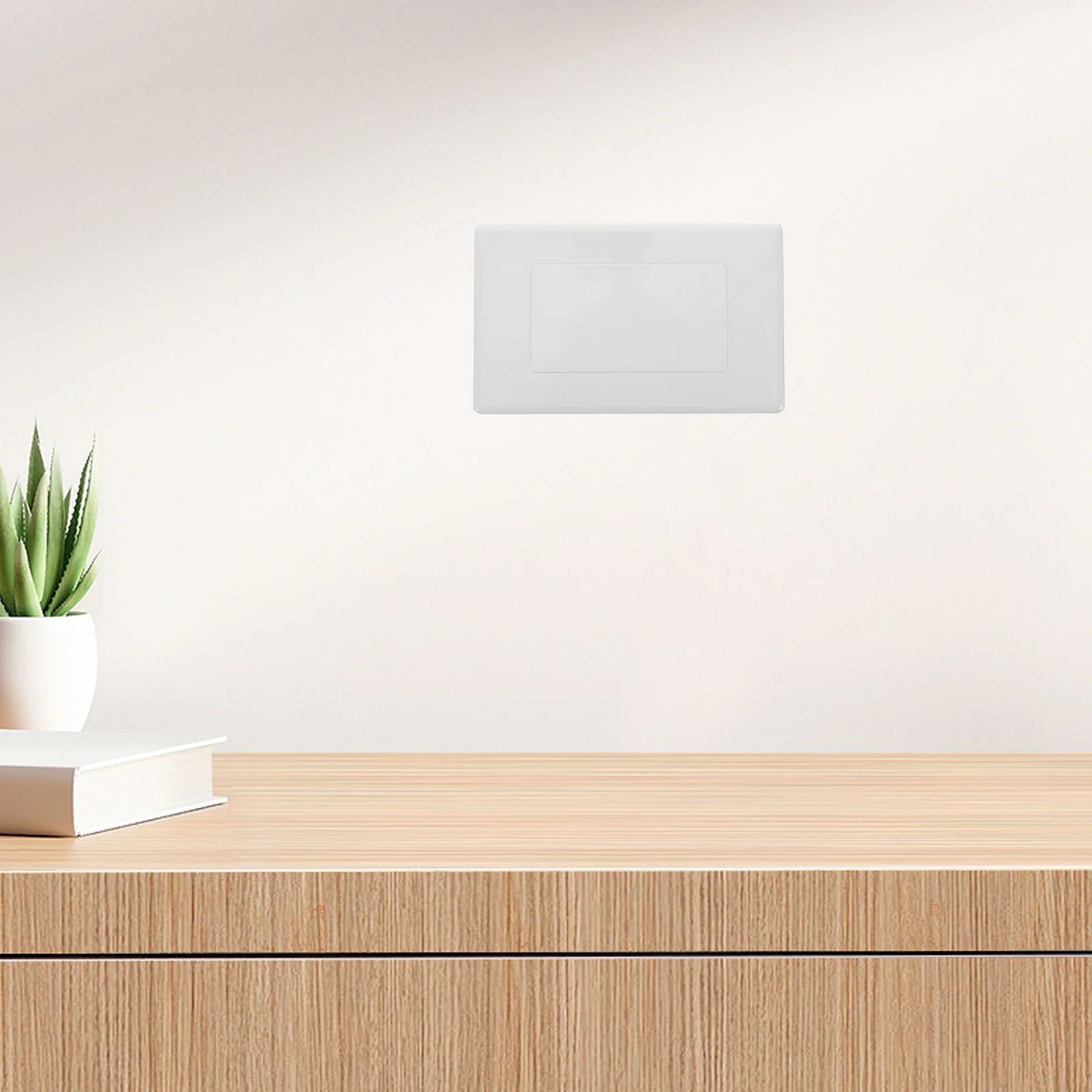 

4Pcs Plastic Electrical Box Cover Plates Minimalist Design Blank Socket Cover Plate Easy to Install for Home and Office