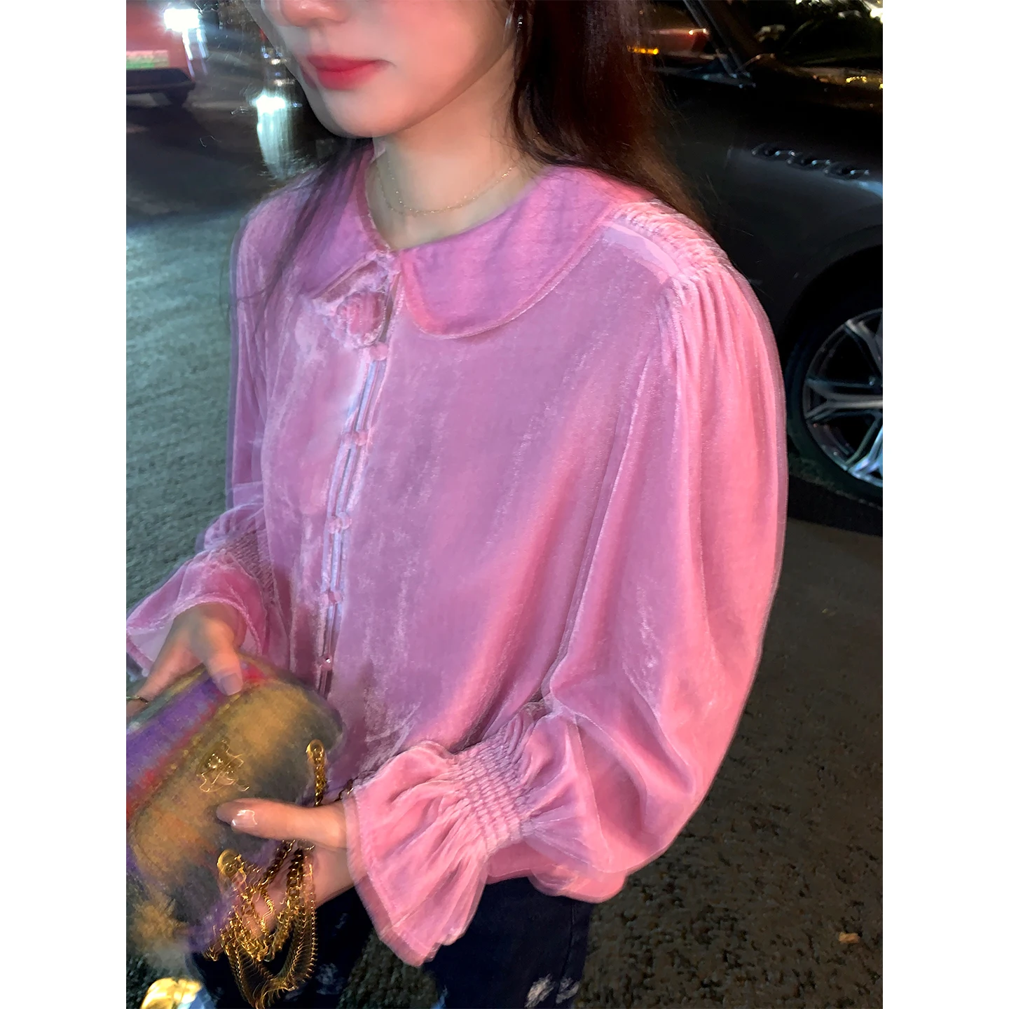 Camisa de Veludo Feminina com  - Vintage Fashion Years avaliação e preço