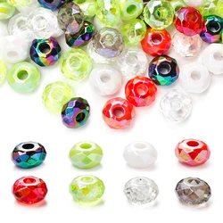 30Pcs Color Big Hole Beads 15mm Round Acrylic Loose Beads for Jewelry Making Bracelet Necklace Diy Handmade Jewelry Accessories