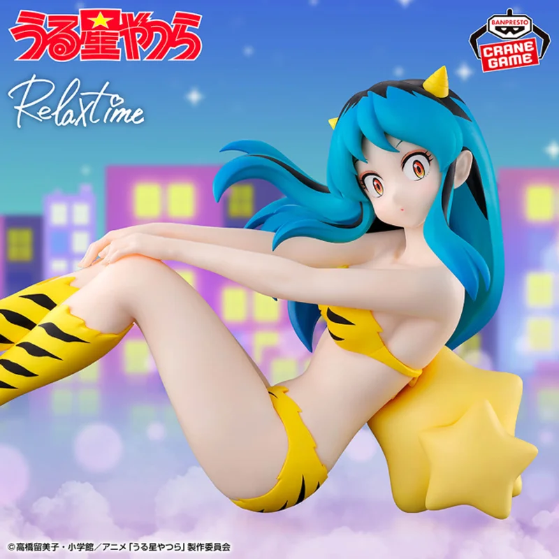 حقيقية الأصلي بانداي بانبريستو Urusei Yatsura الاسترخاء الوقت لوم 4 الجلوس الموقف دمية أنيمي نموذج لجسم سطح المكتب زخرفة اللعب
