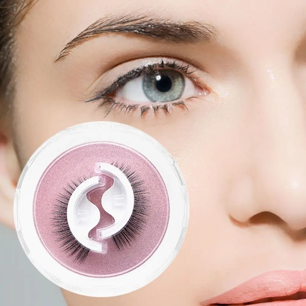 Nessun bisogno di colla Ciglia autoadesive riutilizzabili Veloce da indossare Capelli lunghi di visone 3D Ciglia finte naturali spesse Strumenti per l'estensione degli occhi