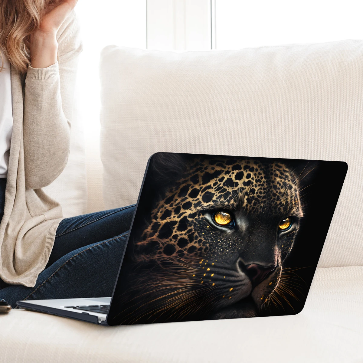 Panther print hard case for MacBook 2023 2022 M2 Air Pro 13 A2681 A2338 A2337 M1 2020 Pro Case 14 15 16inch A2780 A2485 Retina