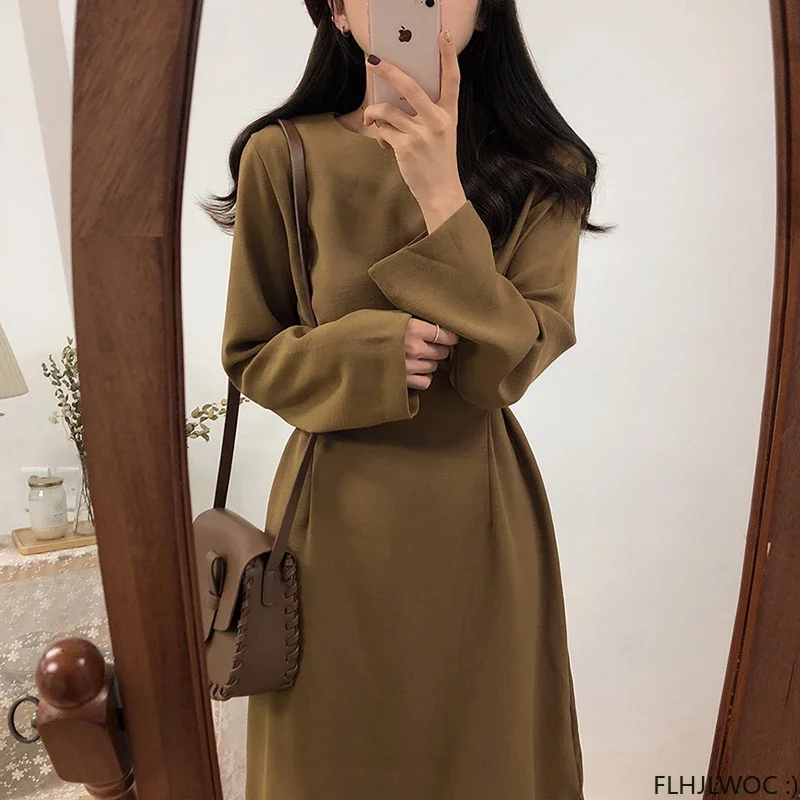 2024 Winter Spring New Arrivals Clothes Basic Wear Elegant French Design Women Split Slit Black Long Dress Feminine Vestidos