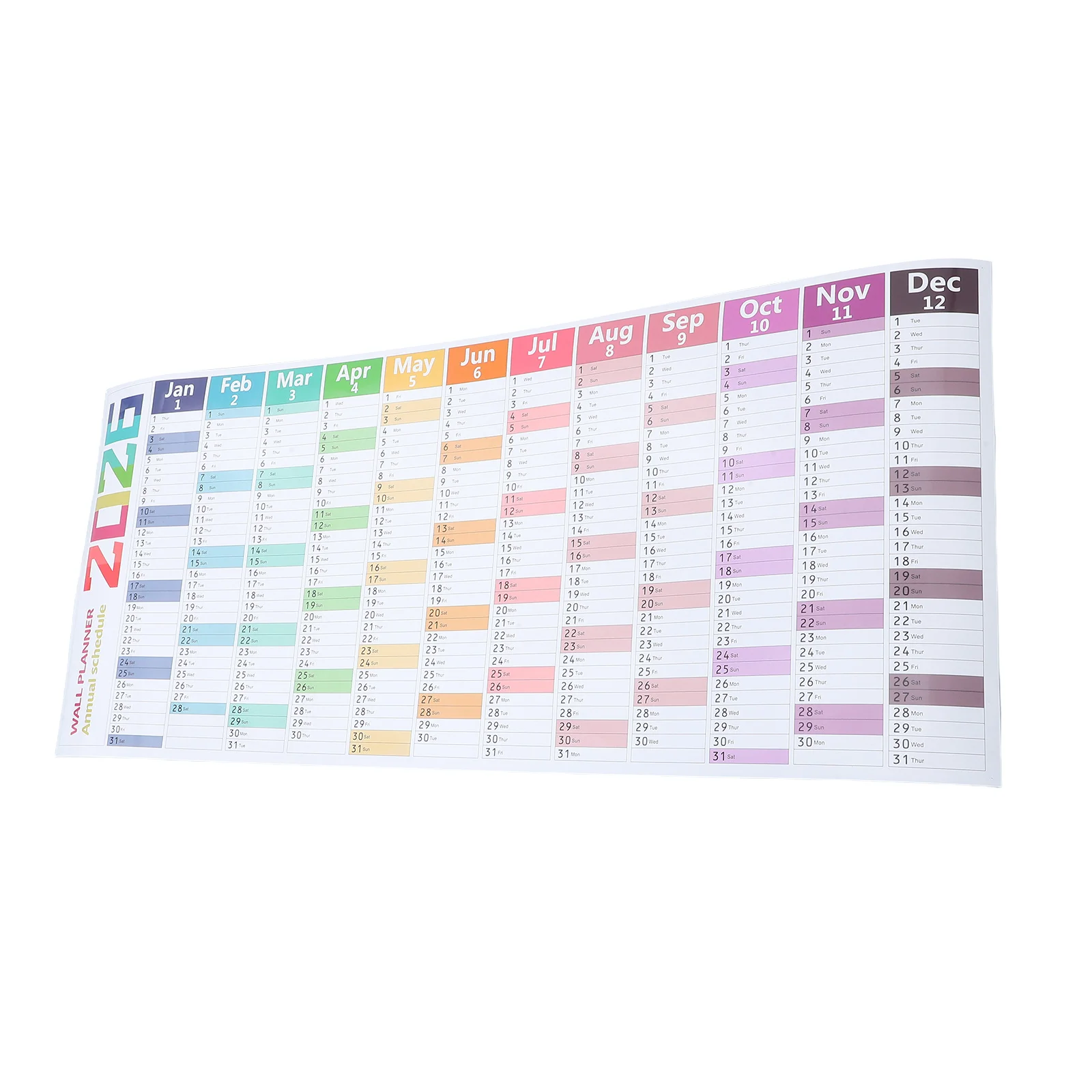 

2026 Wall Calendar 12 Month Large Yearly Planner Horizontal Vertical Hanging Organizer For Office Home School Thick Paper Giant