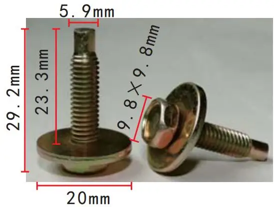 worldgolden 100pcs fasteners Zinc Color Screw