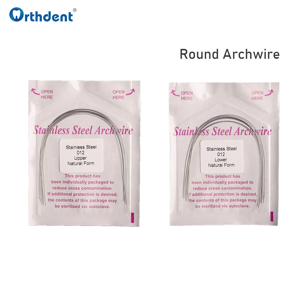 50 Pcs Orthodontics Wire Dental Stainless Steel Arch Super Elastic Round Rectangular Archwire Natural Form Dentistry Accessories