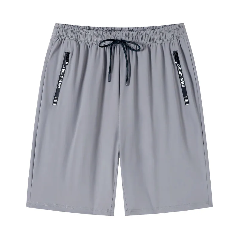 Быстросохнущие шорты мужские летние тонкие короткие брюки для бега спортивная нижняя часть тренажерный зал фитнес пляж карман на молнии свободные короткие спортивные штаны мужские